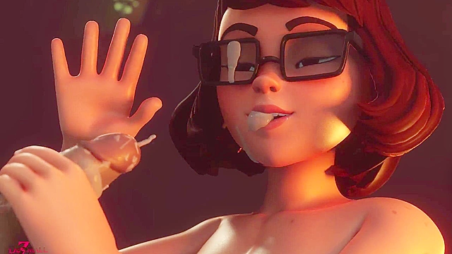 The Ghost Of a Brothel - Velma gets face fuck deepthroat blowjob