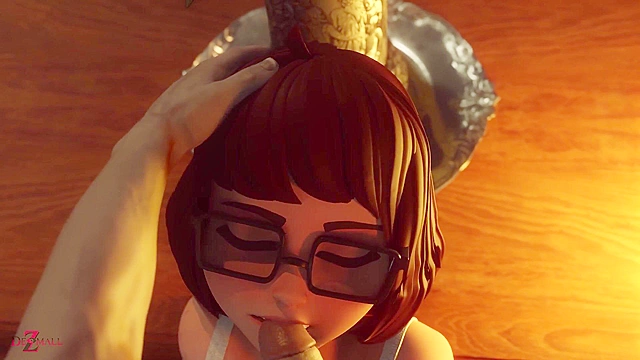 The Ghost Of a Brothel - Velma gets face fuck deepthroat blowjob