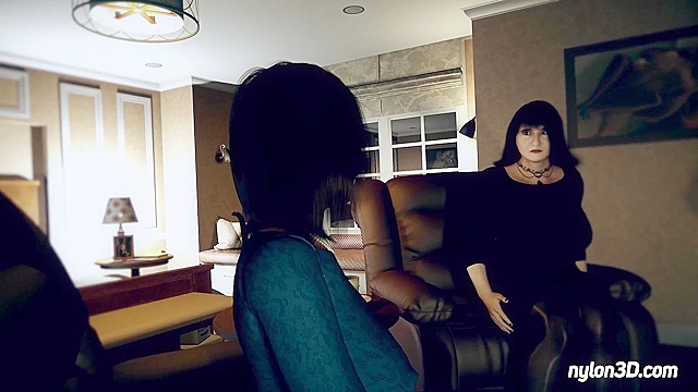 Futanari boss punishes bad female employees with a big dick