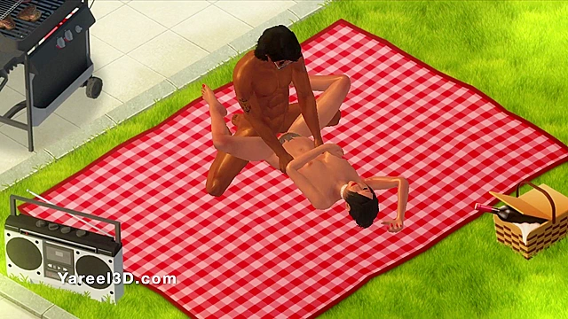 Game Preview - 3D teen gets her asshole pile drivered outdoors