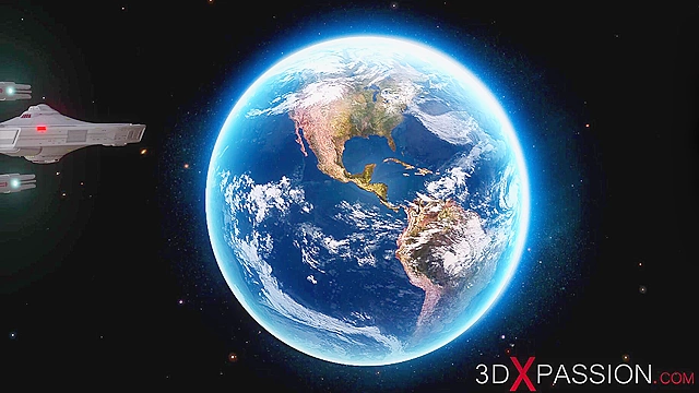 3D futa porn - Super sexy android dickgirl fucks a hot ebony on a spaceship