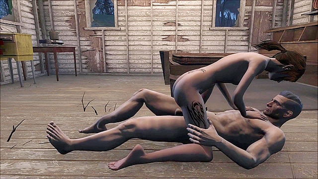 Fallout 4 girl gets some standing double penetration