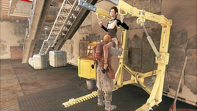 Fallout 4 - teen gives handjob to two guys and strapon fucks a girl