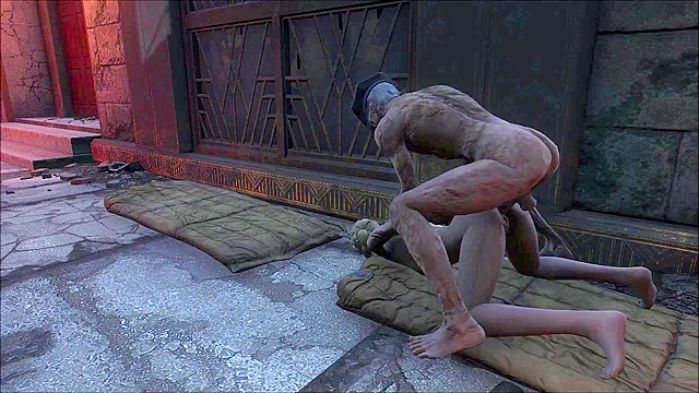 Petite Fallout 4 girl gets fucked on public park bench