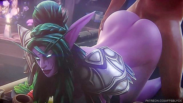 Tyrande Whisperwind from warcraft fucked in 3D porn compilation