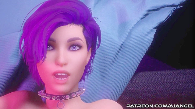 Angelica's Night at the Club 2 - Purple haired girl takes dick in nightclub