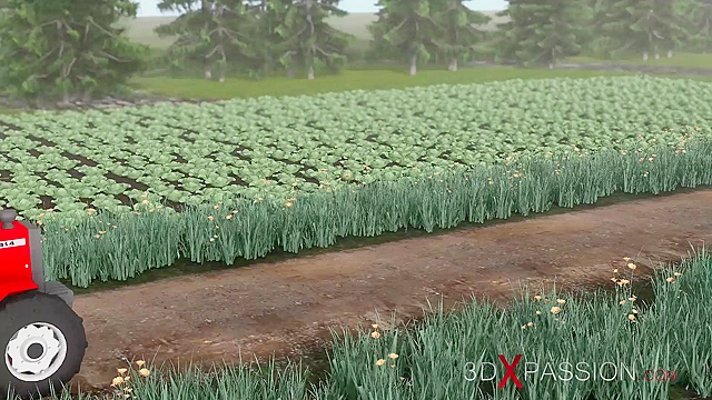 Farmer fucks a sexy young cow woman in cowshed