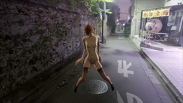 Fallout 4 Ellie Dancing in Tokyo with dildo up her butt