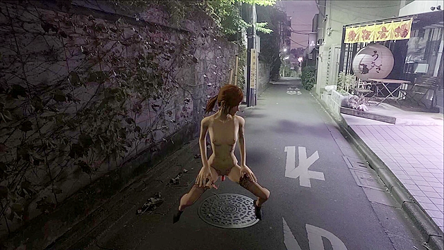 Fallout 4 Ellie Dancing in Tokyo with dildo up her butt