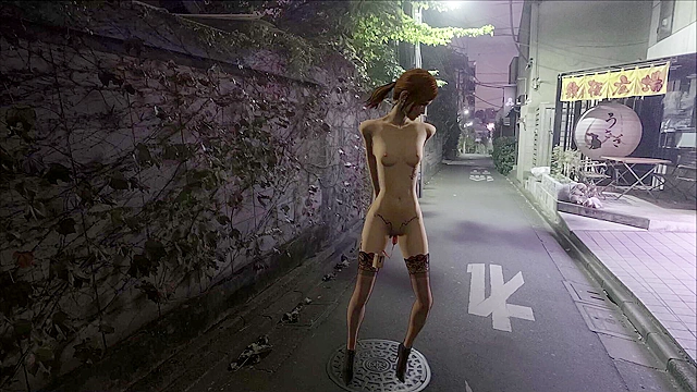 Fallout 4 Ellie Dancing in Tokyo with dildo up her butt