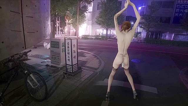 Fallout 4 Ellie Dancing in Tokyo with dildo up her butt
