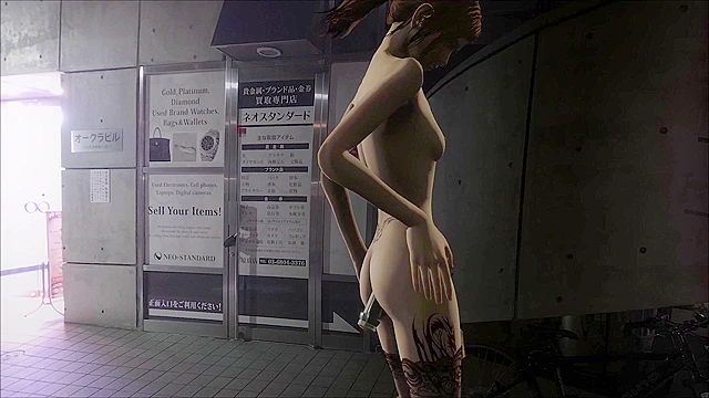 Fallout 4 Ellie Dancing in Tokyo with dildo up her butt