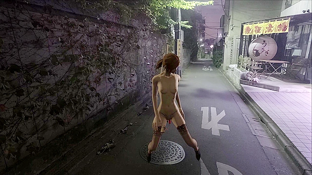 Fallout 4 Ellie Dancing in Tokyo with dildo up her butt