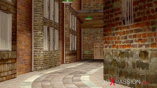 Red-haired sexy college girl has anal fuck with a black big cock - 3d porn