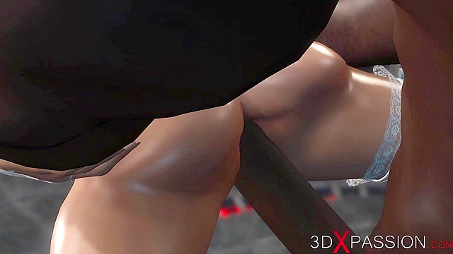 Young bride dreams of being fucked by a muscular guy with big black 3d cock