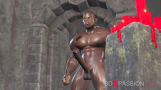 Young bride dreams of being fucked by a muscular guy with big black 3d cock