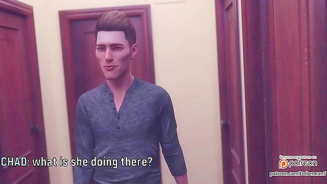 Cheating on her boyfriend with her stepbrother's huge cock