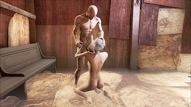 FO4 Religious decadence petite 3d girl is double penetrated