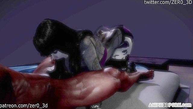 Sexy 3d animated teen rides muscular black guy’s cock