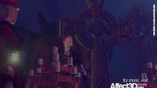 Party Hard Halloween - Futa witch fucks a goth girl outdoors