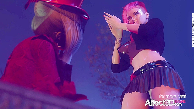 Party Hard Halloween - Futa witch fucks a goth girl outdoors