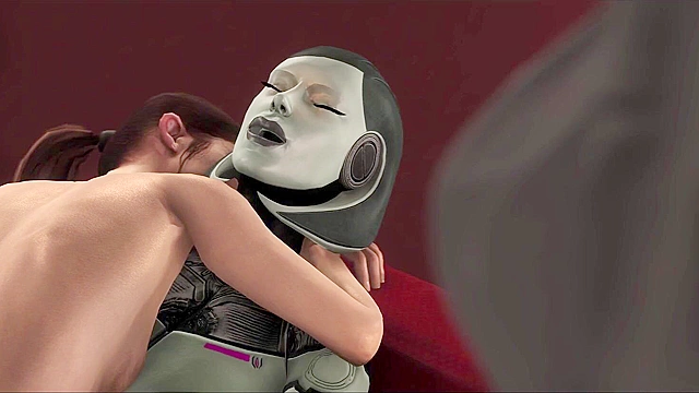 Girl gets Special delivery by android futa with huge cock