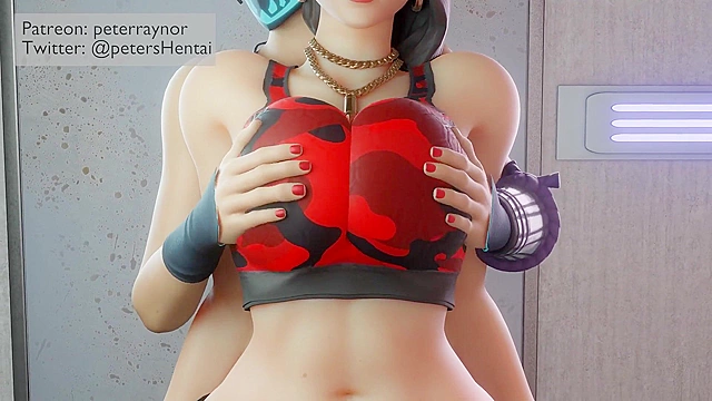Fortnite Red Jade and Ruby in futanari ass fucking