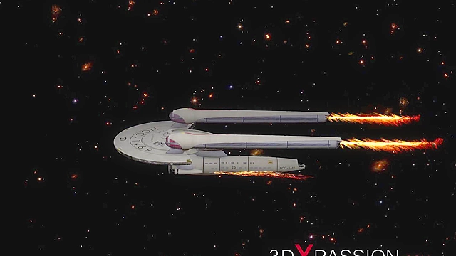 A hot 3d sci-fi android dickgirl face fucks sexy girl in the space station