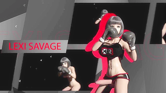 Big tits futanari babes in a fight night 3D sex animation