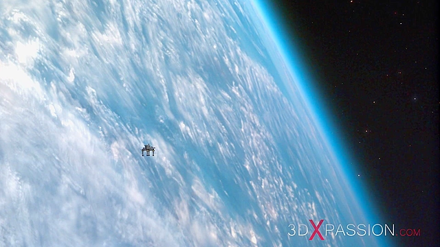 Sexy shemale sci-fi android fucking a hot horny girl in the space station