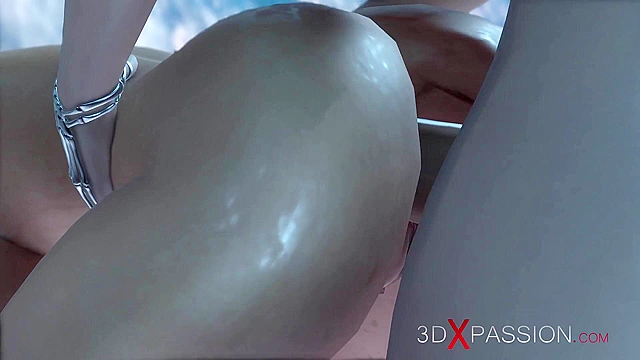 Sexy shemale sci-fi android fucking a hot horny girl in the space station