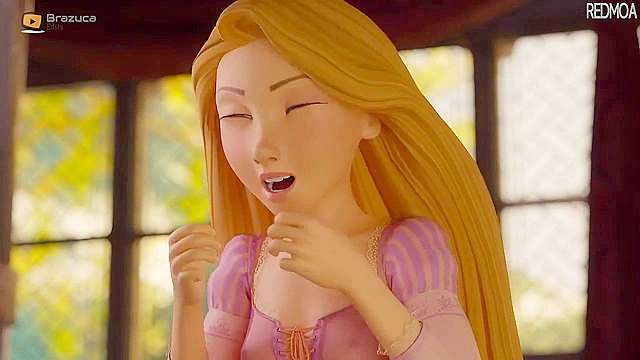 3D Porn - Rapunzel gives Blowjob and gets Fucked Extended Version