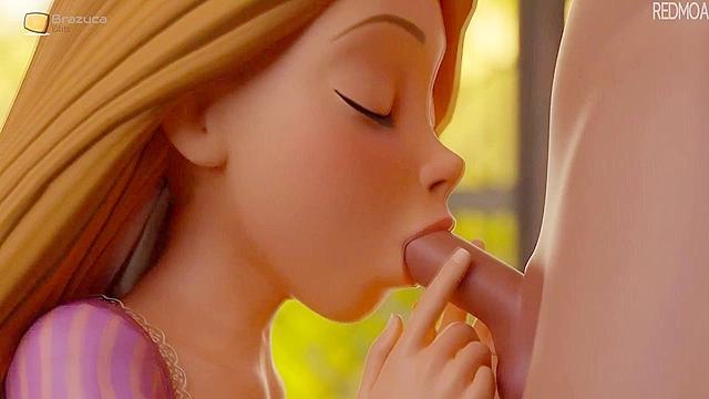 3D Porn - Rapunzel gives Blowjob and gets Fucked Extended Version