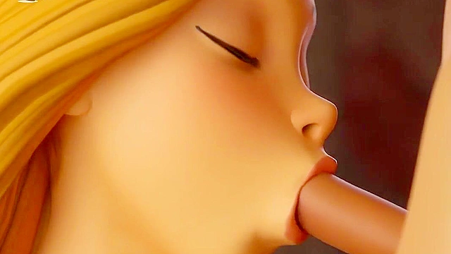 3D Porn - Rapunzel gives Blowjob and gets Fucked Extended Version