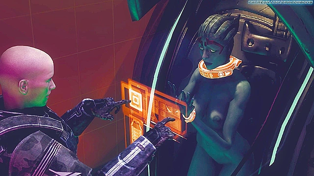 Asari Home Invasion - Dancing alien sluts get captured by the police and fucked in group sex