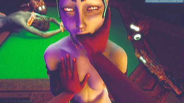 Asari Home Invasion - Dancing alien sluts get captured by the police and fucked in group sex