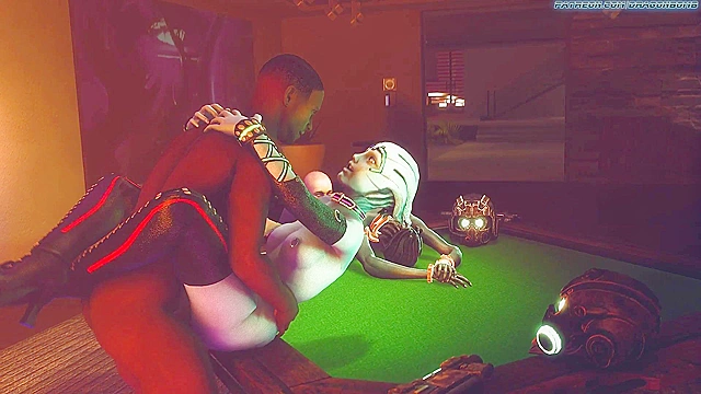 Asari Home Invasion - Dancing alien sluts get captured by the police and fucked in group sex