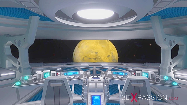 Sexy sci-fi shemale alien fucks black girl in the space station