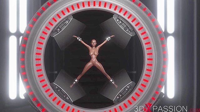 Sexy sci-fi shemale alien fucks black girl in the space station