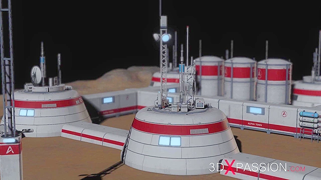 Space marine gives 3d bald girl a rough fucking in her asshole