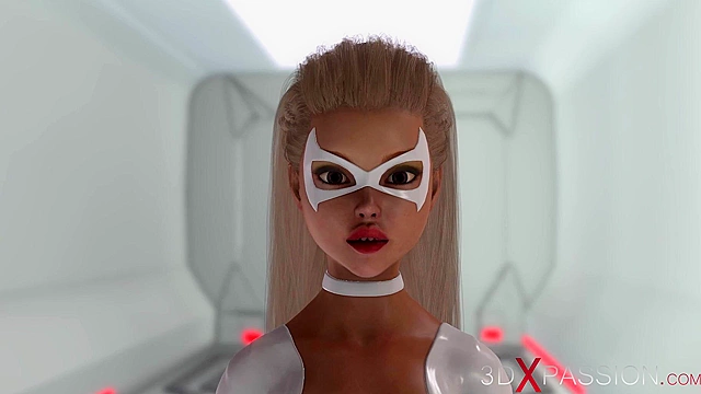 3d alien dickgirl fucks sexy bald headed girl in space station