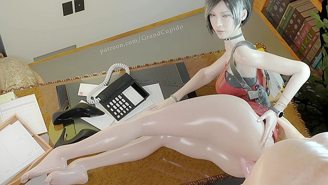 Resident Evil Ada Wong has hot sex on a desk