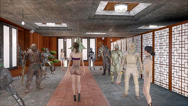 Fallout 4 softcore fashion show in sexy lingerie