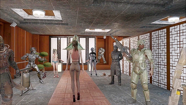 Fallout 4 softcore fashion show in sexy lingerie