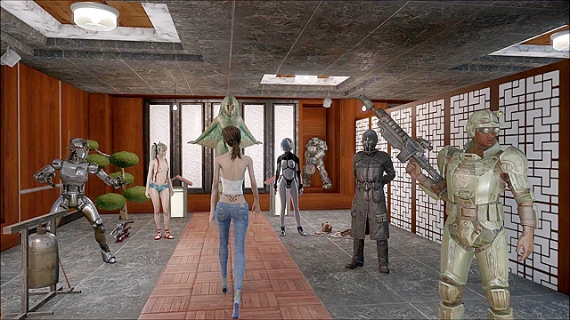 Fallout 4 softcore fashion show in sexy lingerie