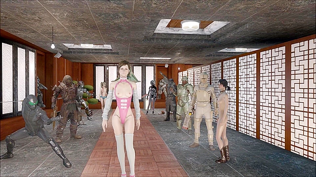 Fallout 4 softcore fashion show in sexy lingerie