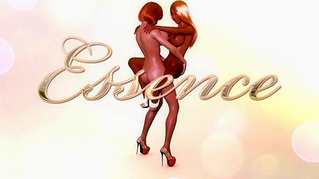 Essence - A beautiful futa girl rams her cock into a dark skinned busty babe