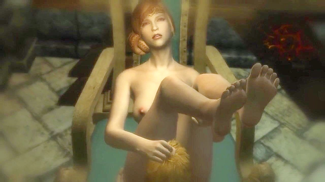 Sexy 3d princess from skyrim sucks on a cock then rides in pov