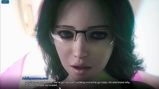 Sex with a hot party girl in a dirty side alley with creampie - game walkthrough