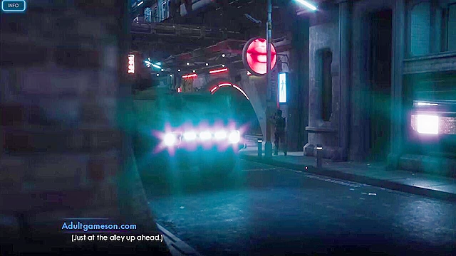 Sex with a hot party girl in a dirty side alley with creampie - game walkthrough